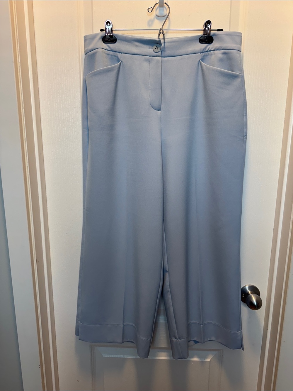 Wide Leg Women’s Pants in Light Blue